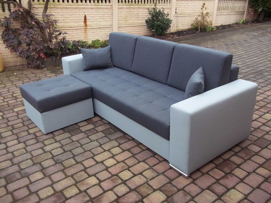 Sofa/kanapa+dostawiana pufa/narożnik- sprężyny bonell