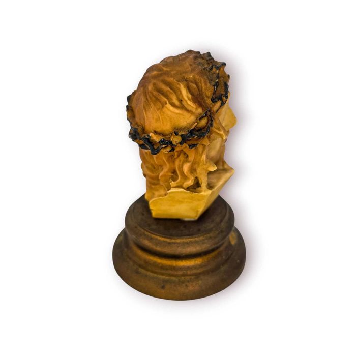Busto Religioso Cristo com Coroa Espinhos Base – 8,5 cm