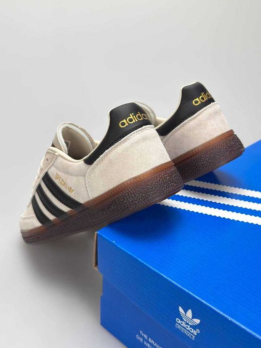 Чоловічі кросівки Adidas Spezial Beige Black AAA+ | Натуральна замша | Вʼєтнам | 41-45