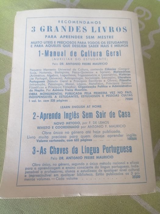 Livros antigos escolar64752382214529121