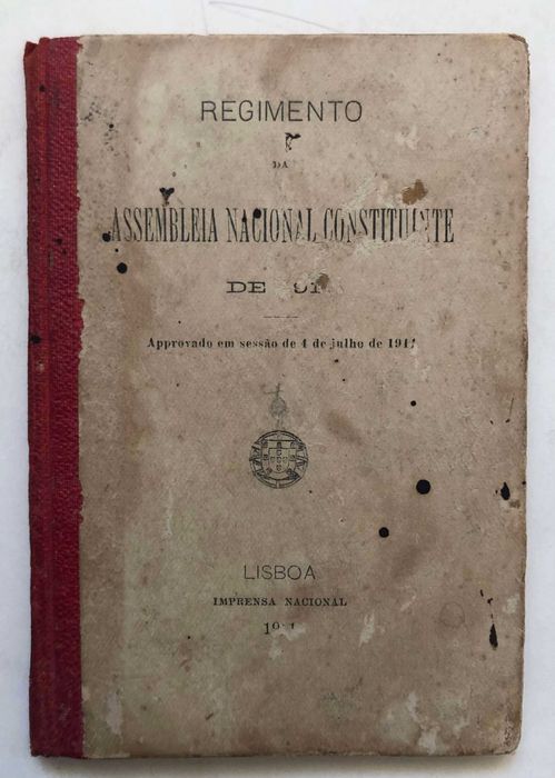 Regimento da Assembleia Nacional Constituinte de 1911 - Edição de 1911