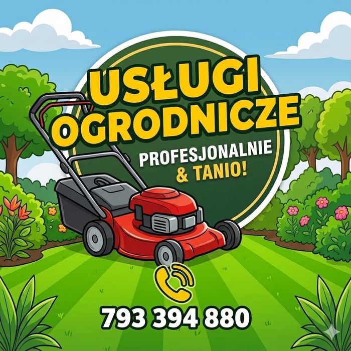 Pielęgnacja ogrodów - koszenie trawy, przycinanie krzewów/drzew, pressure washing