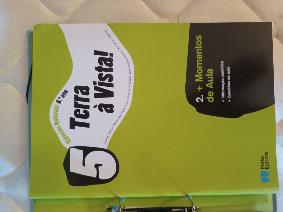 Capa do professor + agenda Terra à Vista 5 com fichas e testes de aval