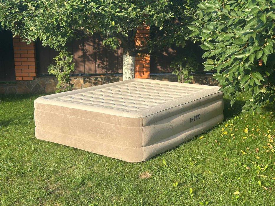 ‼️Надувная кровать двуспальная. Матрас ліжко надувне 203х152х48 Ламзак