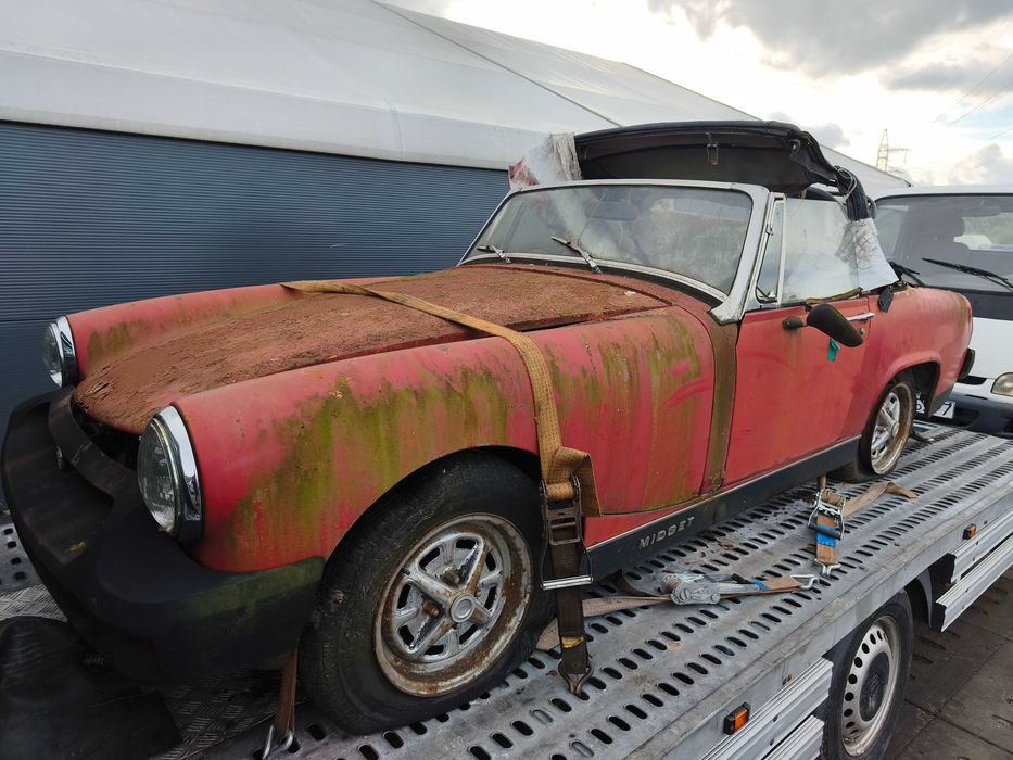 MG Midget Roadster na Części 1.5 1975 rok Całe auto na Części Midget Zderzak Felgi Dach Szyba Lampa Fotele MGB Midget
