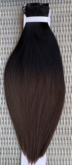 Premium Ultra włosy doczepiane, czarny / brąz / ombre /clip in.163.