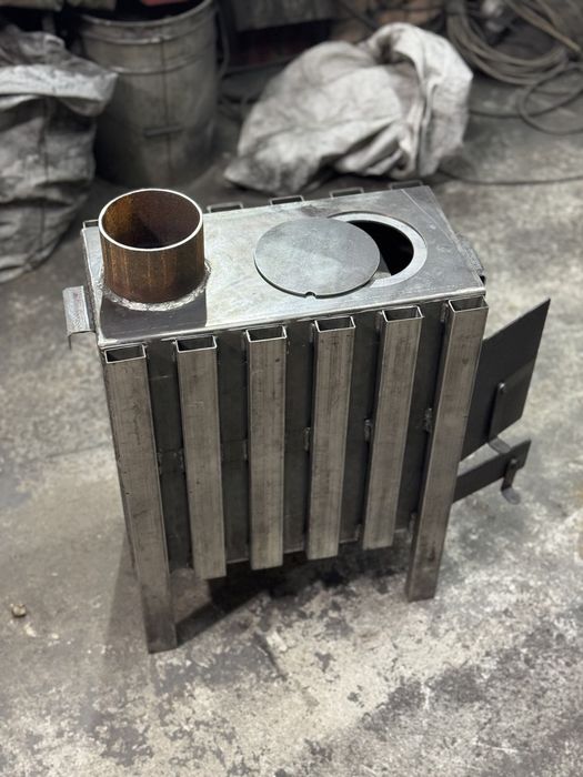 буржуйка піч котел булерьян опалення на дровах металева буржуйка дрова