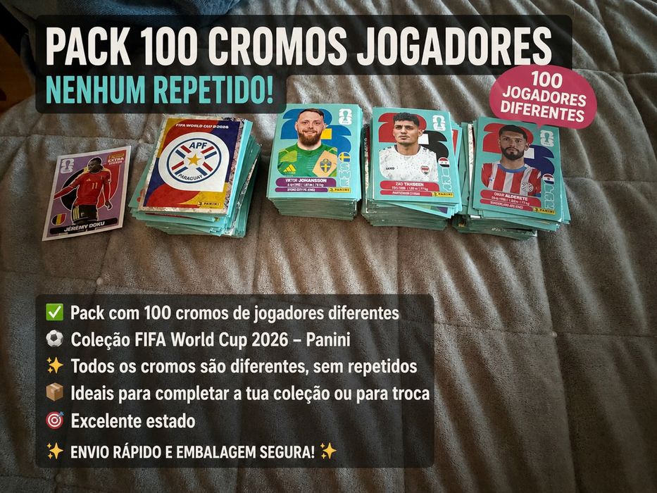 Pack de 100 cromos mundial 2026
