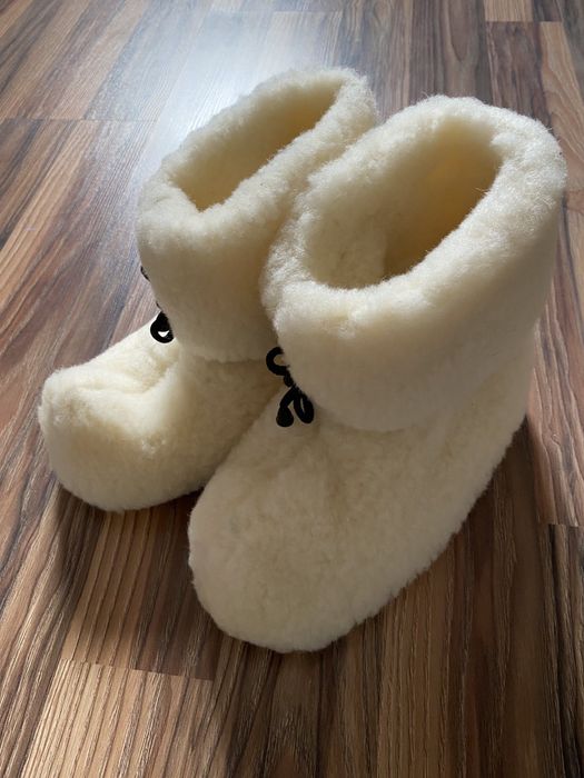 Тапочки, чуні із овчини, натуральна шерсть, зимові, теплые