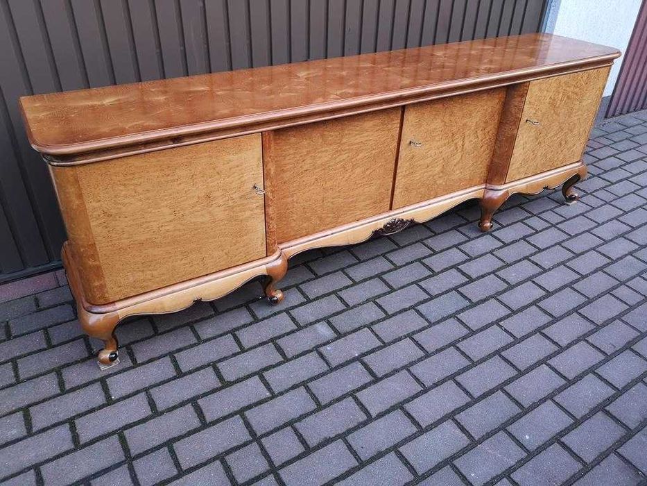 Komoda-Bufet 220 Brzoza RTV Niska Stara Antyk Po Renowacji.