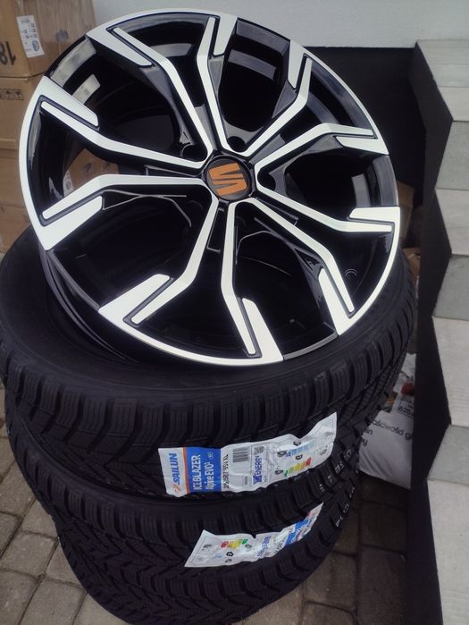 Kompletne koła zimowe 17 5x100 57.1 et35 opony sailun evo2 205/55/17  Seat arona VW taigo t-cross tcross opony 2026 nowe świeże