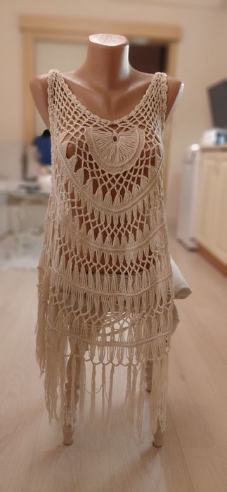 Ажурная накидка на пляже