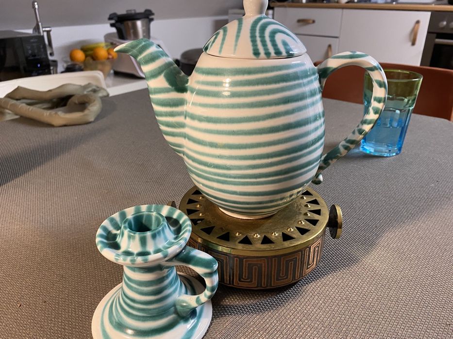 Czajnik gratis świecznik+podgrzewacz G Mundner Austria Porcelana