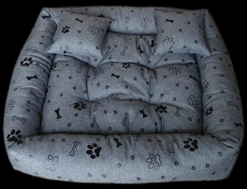 Legowisko szare w łapki