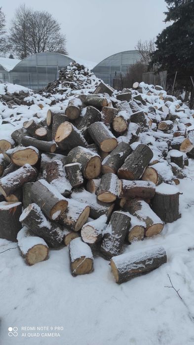drewno opałowe, pocięte, klocki niełupane