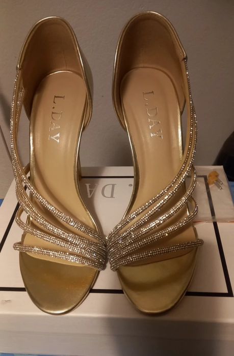 Szpilki złote cyrkonie 38 Nowe Piękne