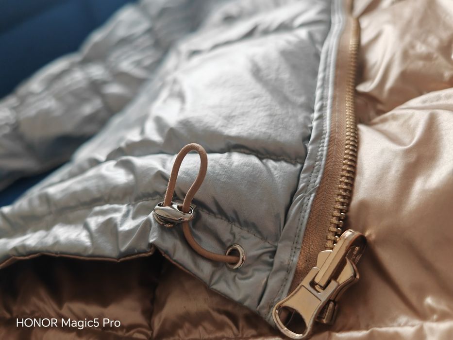 Kurtka dwustronna srebrno-szampańska