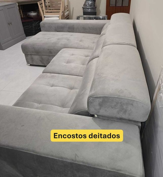 Sofá 2 lugares + Chaise Longue, como novo