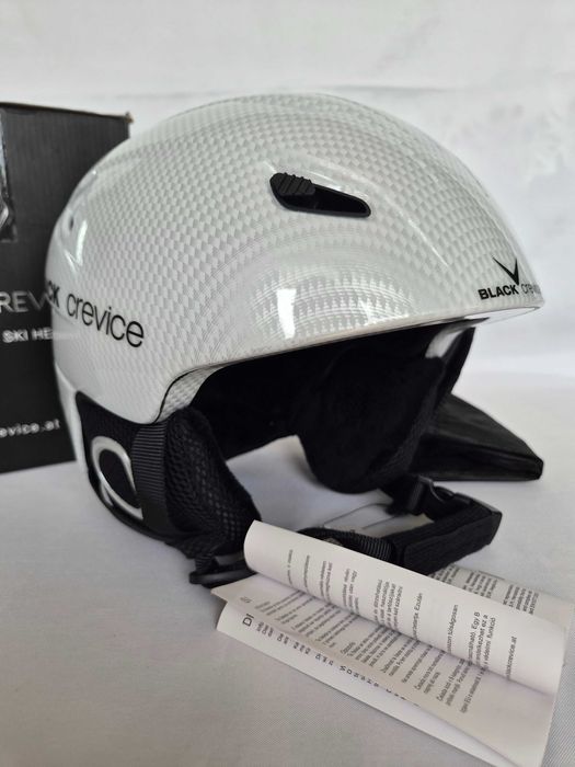 Kask narciarski Black Crevice Kitzbuhel Shiny White Carbon M 57-58cm