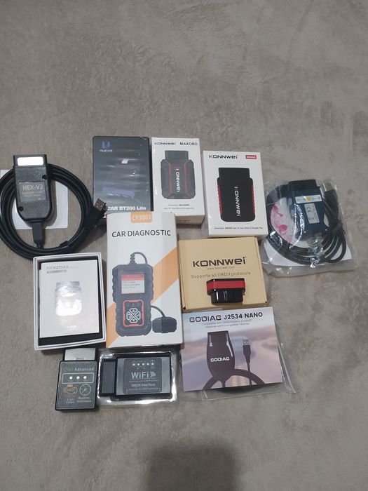 Сканери для діагностики автосканер mucar obd2, humzor, j2534, konnwei