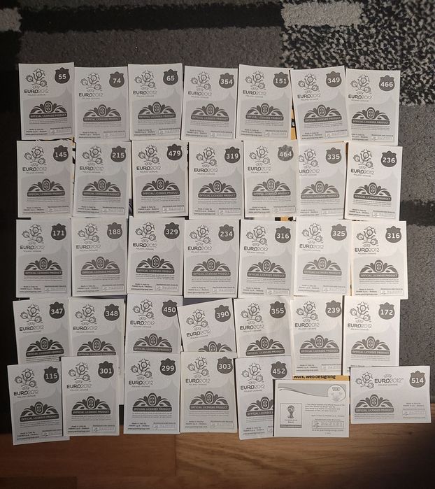 35x naklejki Panini UEFA EURO 2012  Lewandowski