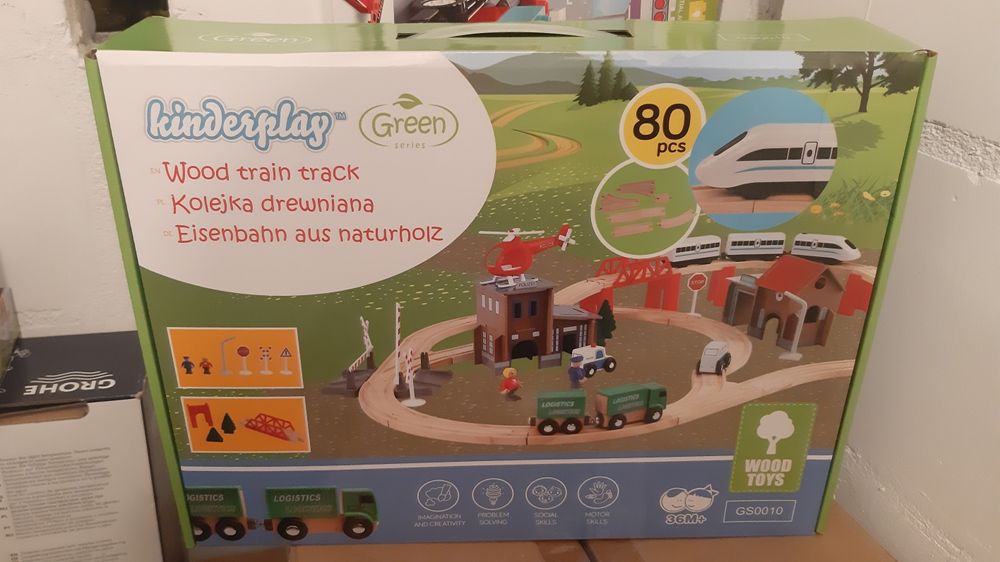 Kinderplay Kolejka Pociąg Elektryczny 80 elementów, nowe, wysyłka
