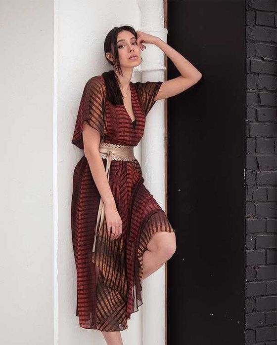 Vestido midi assimétrico da C&A Yessica Premium T: 36 Novo c/etiqueta