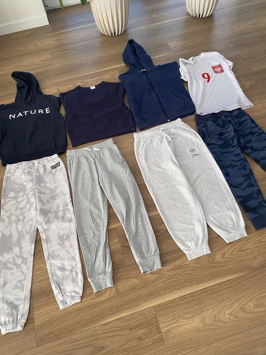 Zestaw spodnie zara h&m bluzy gratis koszulka 134/140