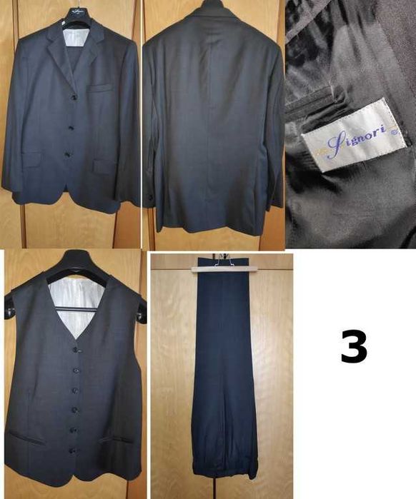 Conjunto de 6 fatos de homem de qualidade