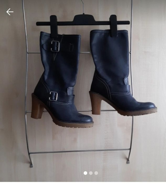 Skórzane kozaki rozmiar 38