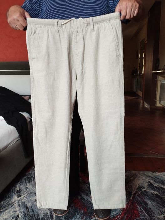 Spodnie letnie lniane