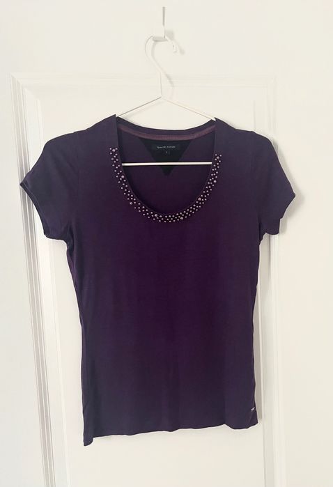 Tommy Hilfiger t-shirt Fioletowy r. S