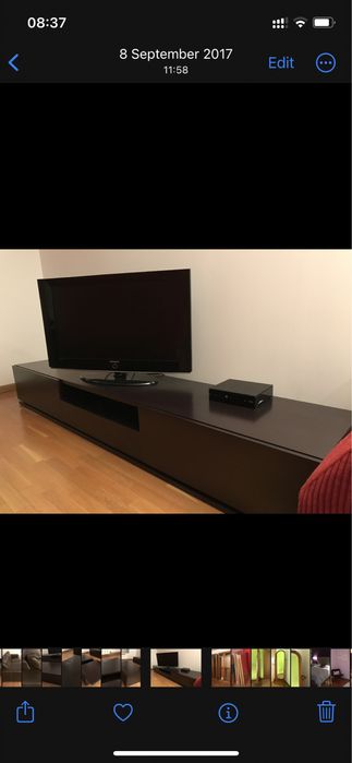 Mesa de centro + móvel de TV em madeira  Wengué