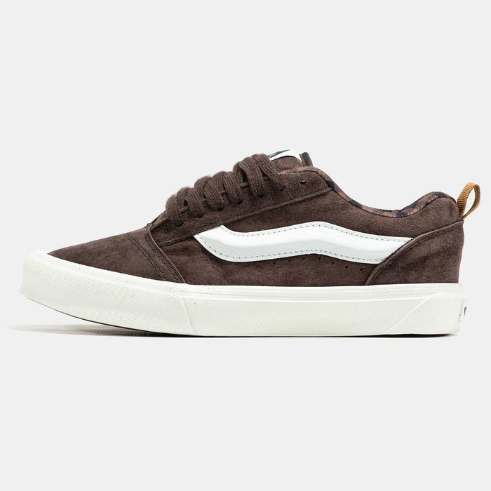 Кросівки Vans KNU Skool Brown - White premium | Кроссовки чоловічі жіночі