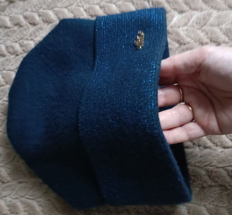 Шапка тёмно-синяя на флисе