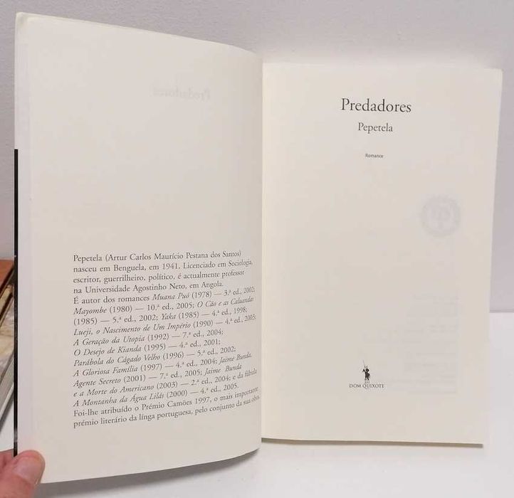 Predadores, de Pepetela