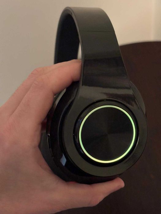 Headphones Gaming Wireless Bluetooth com LED RGB – MicroSD e Aux