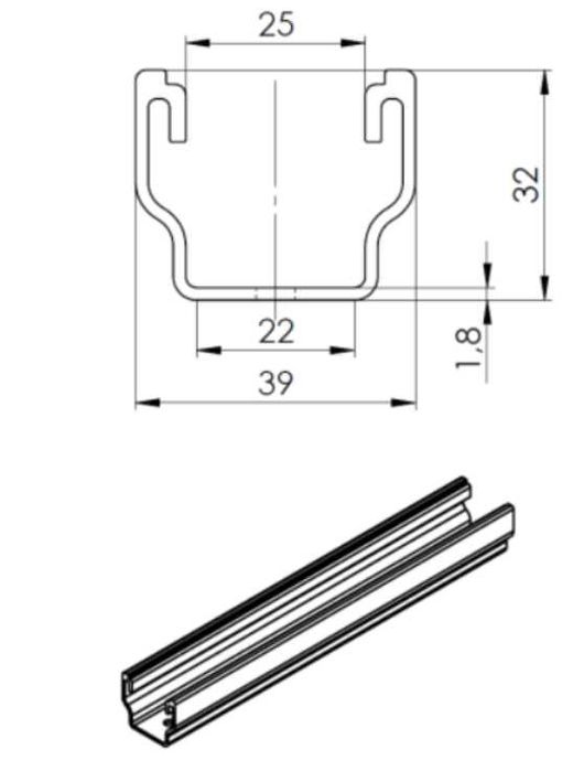 Perfil Aluminio P/ FOTOVOLTAICOS / AUTOCONSUMO / UPAC / UPP