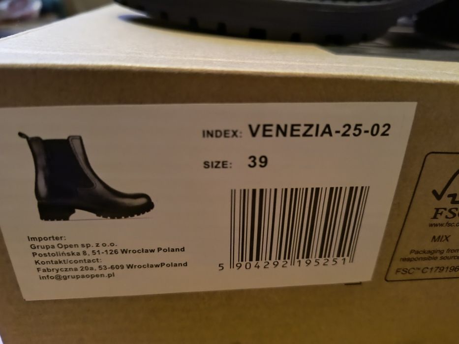 Nowe buty Venezia róż 39 model 25-02 przejściowe jesień -wiosna