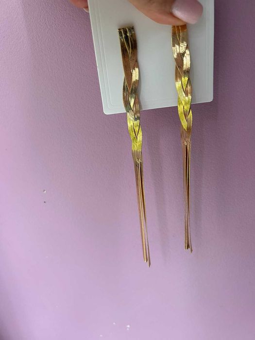 Стильні жіночі довгі сережки-колоски