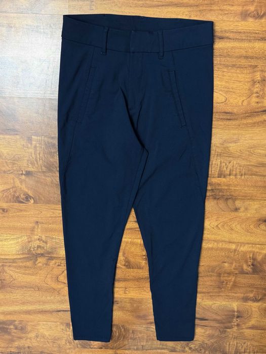 Spodnie wiskozowe chinosy eleganckie chinos granatowe Kappahl 36 S