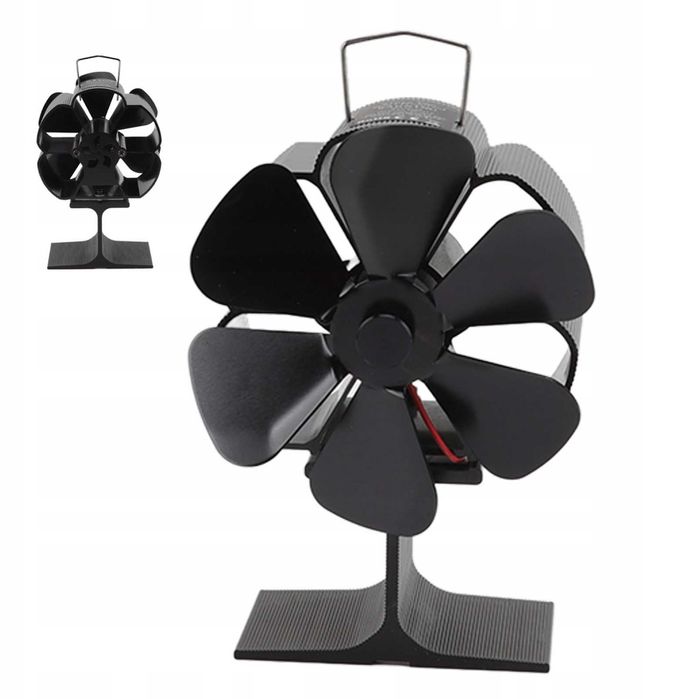 Wentylator Kominkowy Wiatraczek 5 Łopatek Rozprowadzanie Ciepła Nowy