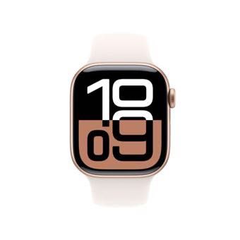 Apple Watch Series 10 42mm Rosa-Dourado com bracelete desportiva- novo, 3 anos de garantia