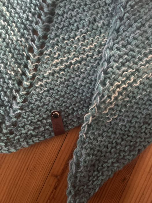 Chusta Handmade rekodzielo turkusowa