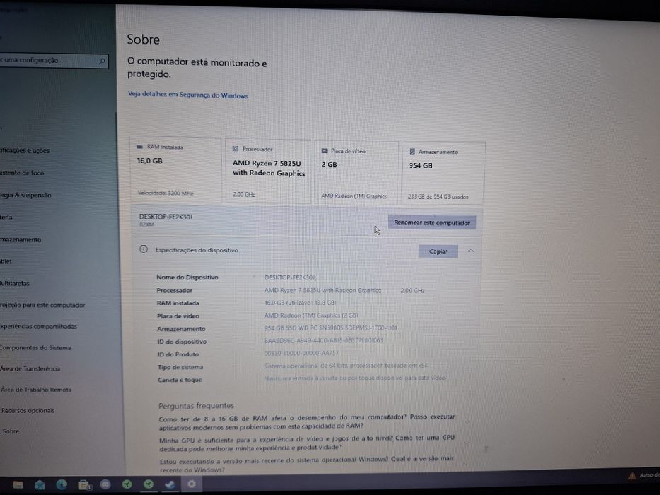 Lenovo ideapad slim 3 ler a descrição e também Troco