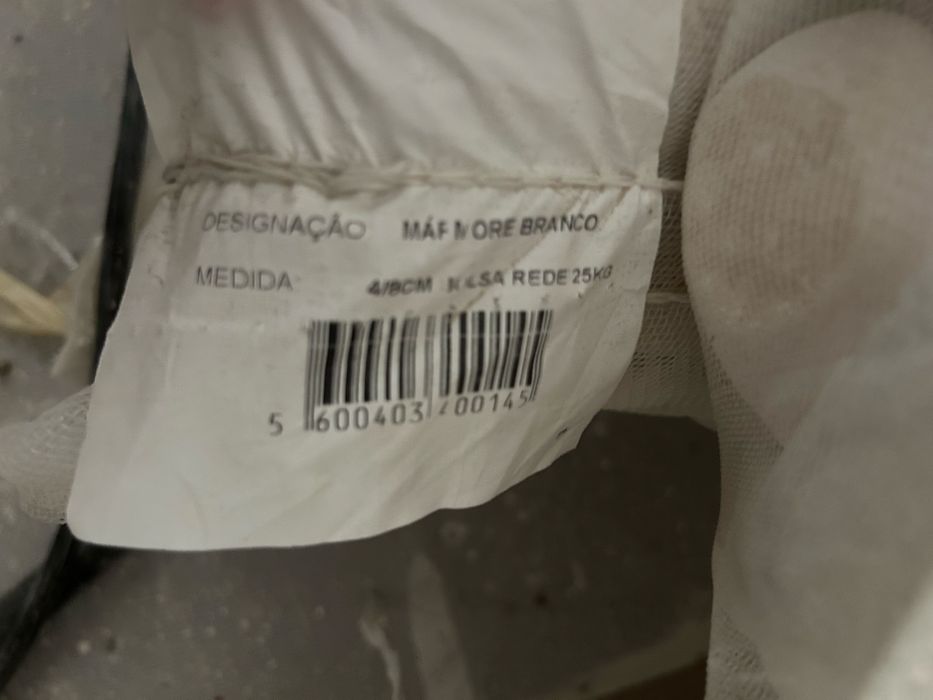 Seixo cor branco marmore medida 4/8