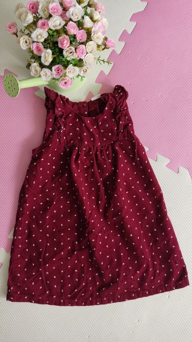 Sukienka bez rękawów sztruksowa 92 h&m