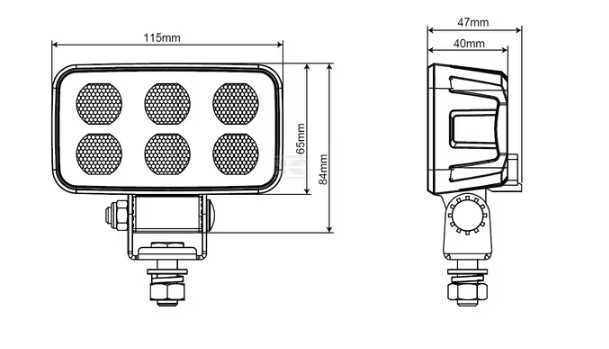 Lampa robocza LED KRAMP 60W 4630lm 12V 24V LA10834