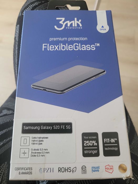 Szkło hybrydowe FlexibleGlass 3mk do Samsunga Galaxy S20 FE 5G nowe