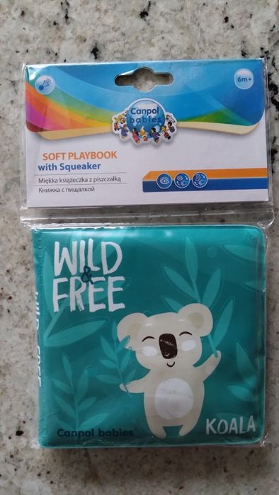 Canpol Babies książeczka edukacyjna z piszczkiem do kąpieli